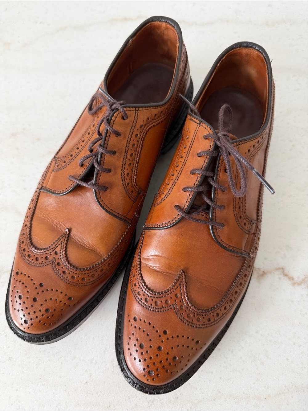 Allen Edmonds Brown Leather Oxford Dress Shoes